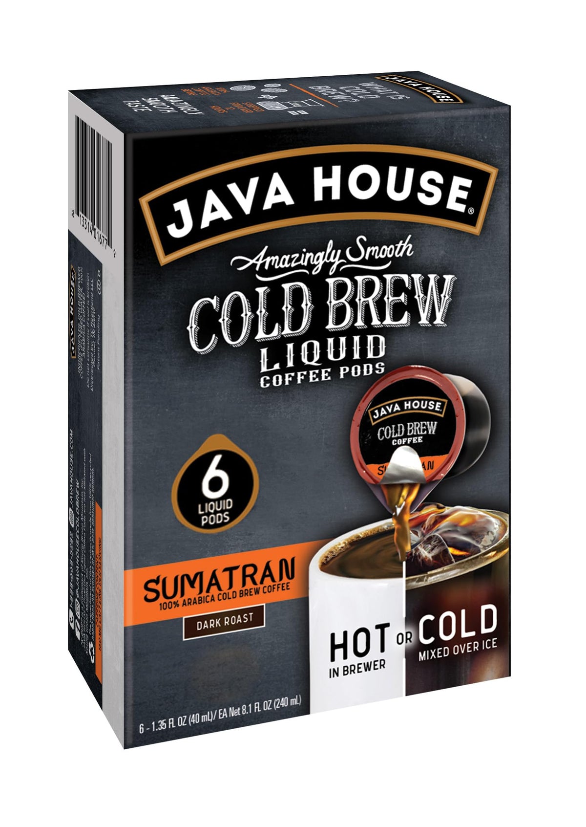 Java House packaging with capsule highlights convenience.
