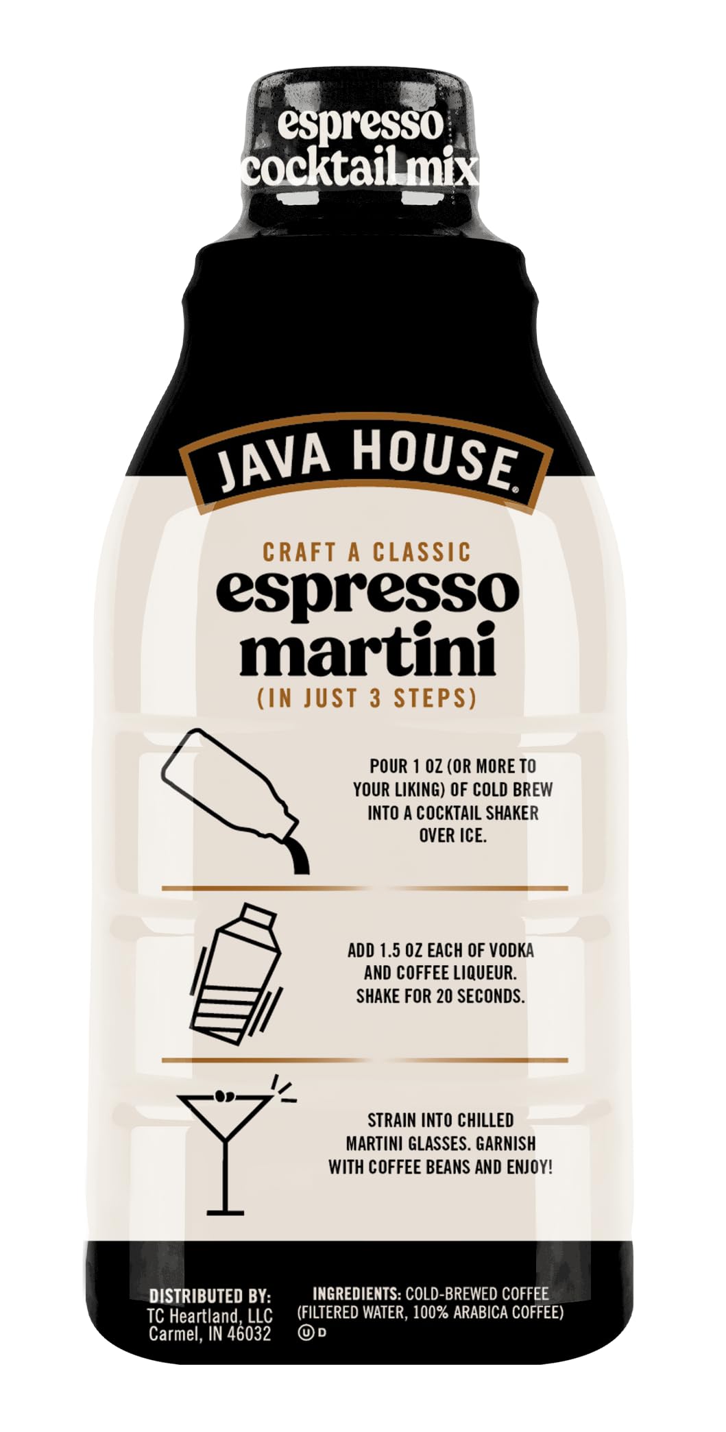Java House 32oz bottle—batch-ready for entertaining with espresso drinks.