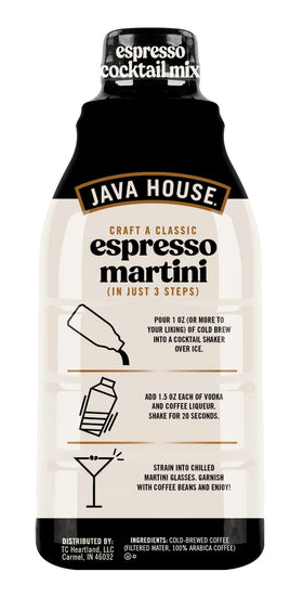 Java House 32oz bottle—batch-ready for entertaining with espresso drinks.