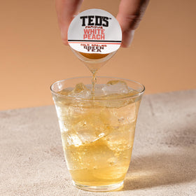 Ted's Tea setup for brewing in a cup with concentrate