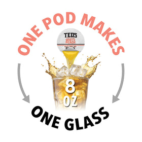 Ted's Tea single-use peel-and-pour pod for on-the-go convenience