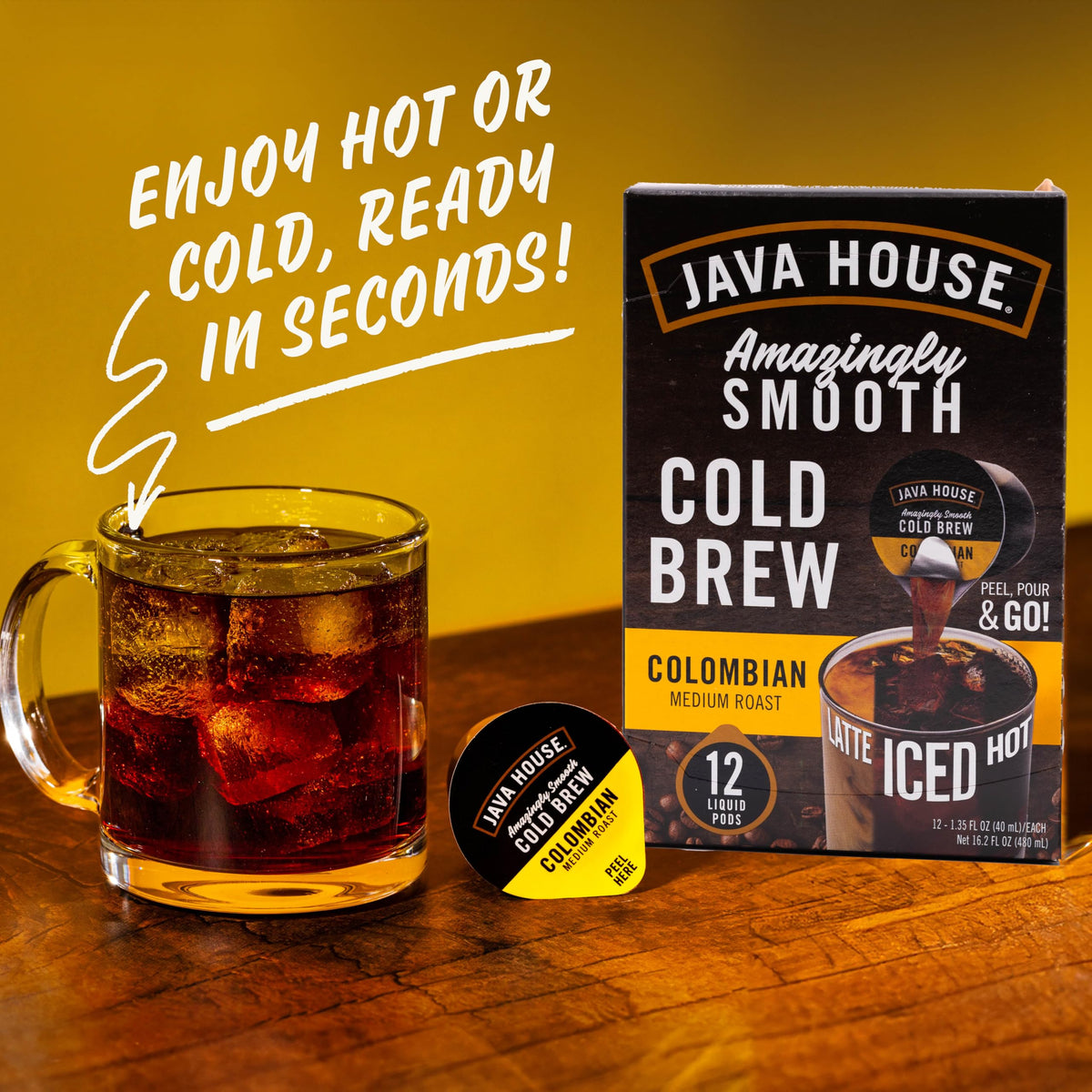JAVA HOUSE travel-friendly pod package ready for carry-on use