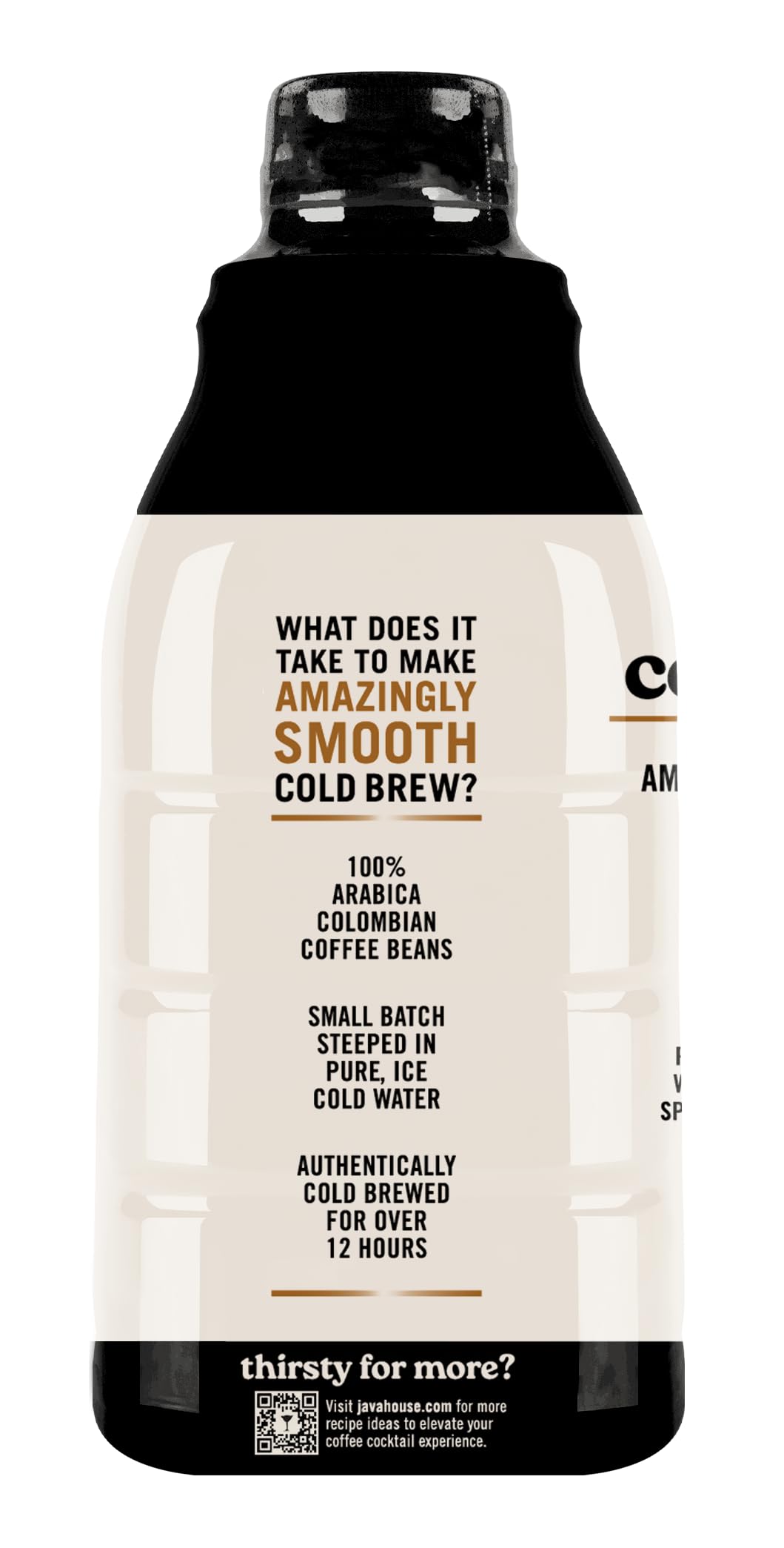 Java House small-batch steep capture—bold, authentic cold brew flavor.