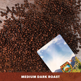 Java Planet medium-dark roast coffee bag with rich flavor
