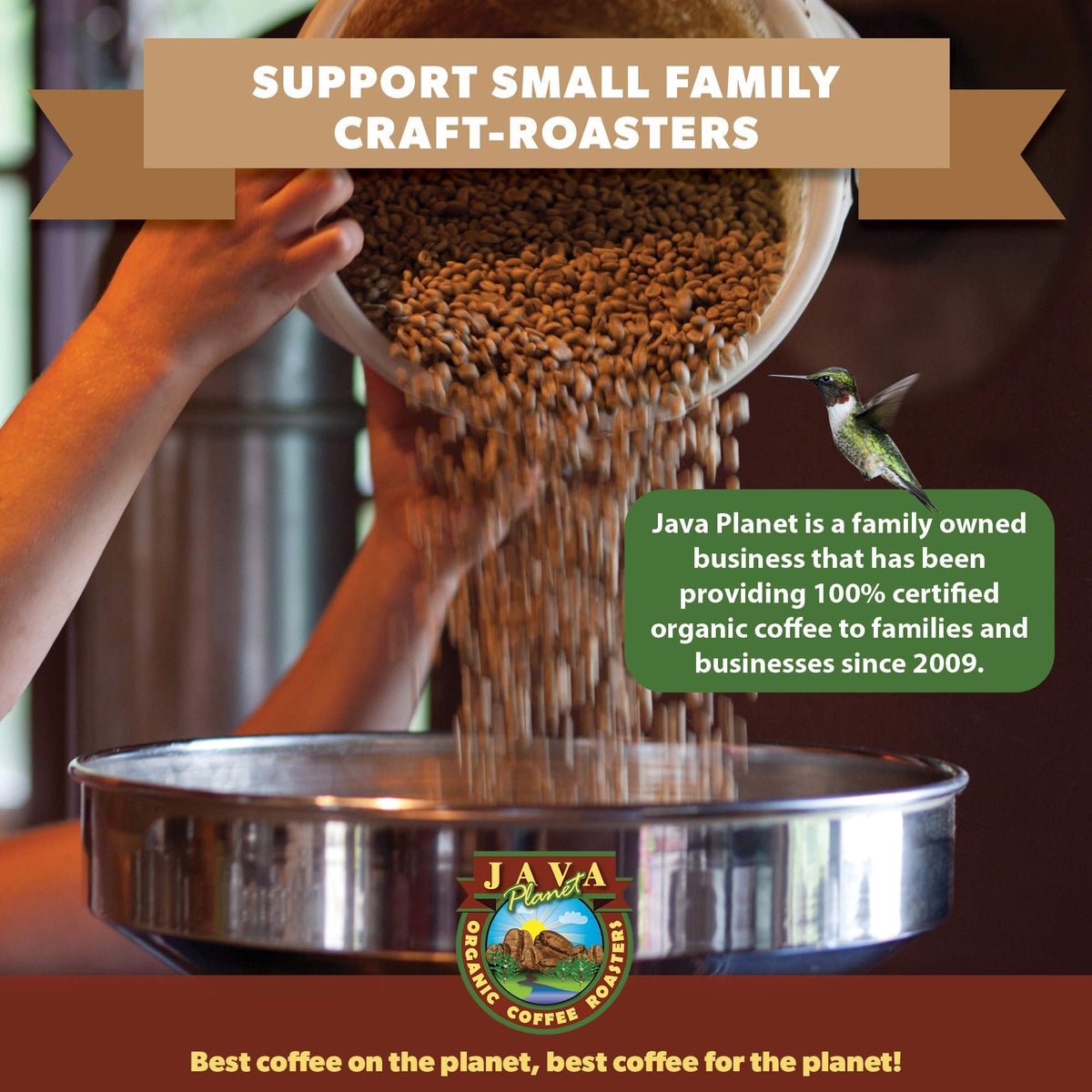 Java Planet natural oil-infused flavor enhances aroma
