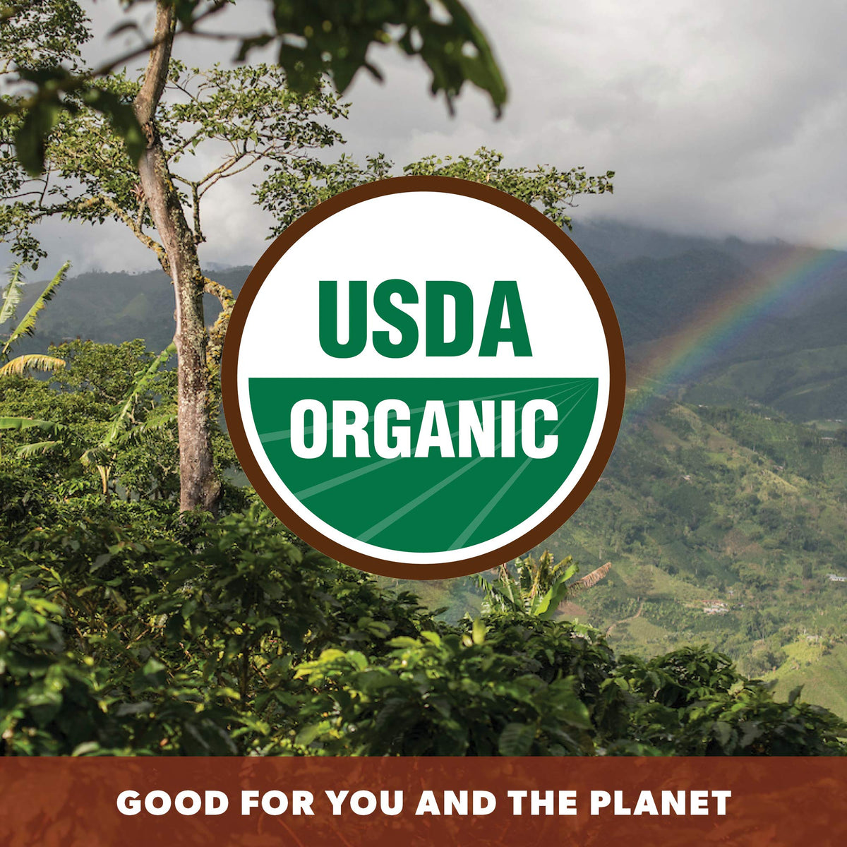 Java Planet Smithsonian Bird Friendly label indicating responsible sourcing