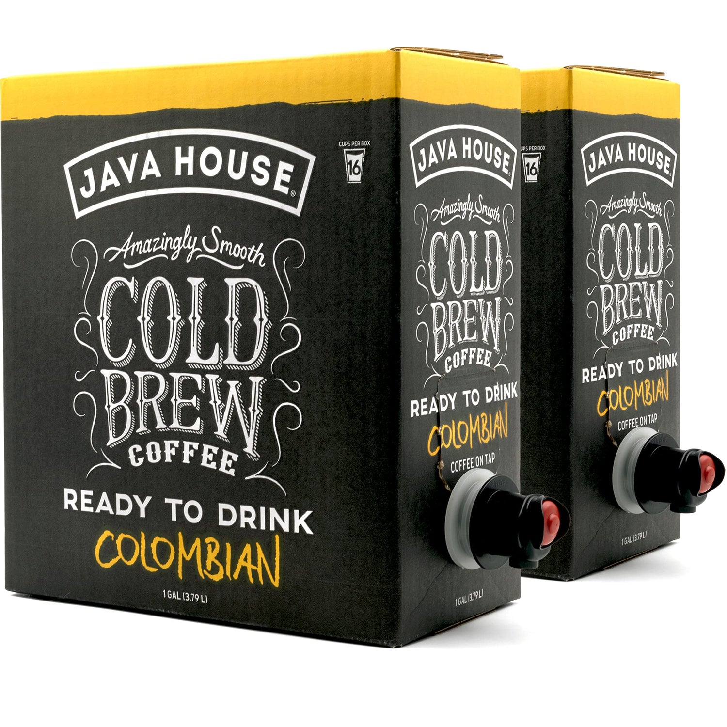 Java House Cold Brew on Tap Pack 2 label highlights convenient packaging for home use
