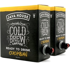Java House Cold Brew on Tap Pack 2 label highlights convenient packaging for home use