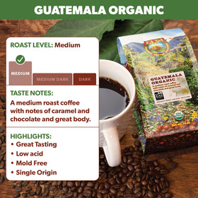 Medium roast aroma of Java Planet coffee in a cup