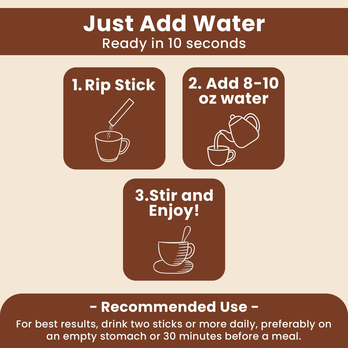 Javita Burn and Control ingredients Garcinia and Yerba Mate positioned for balance.