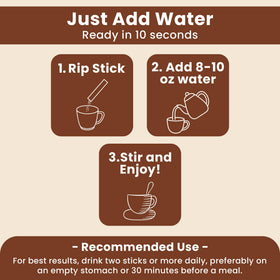 Javita Burn and Control ingredients Garcinia and Yerba Mate positioned for balance.