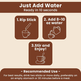 Javita Burn + Control steaming cup ready for a morning energy boost.