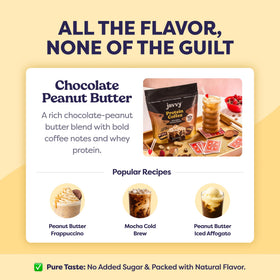 Javvy 20 servings tub label emphasizes long-term at-home use.