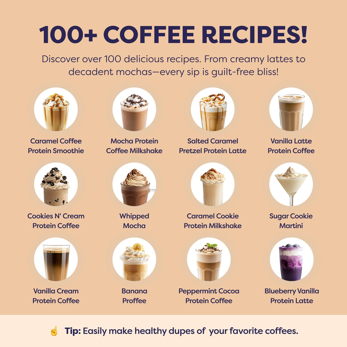 Javvy Brownie Batter Protein Iced Coffee container shows 20 servings for extended use