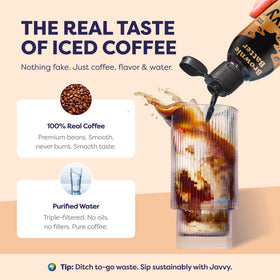 Javvy Brownie Batter concentrate latte art highlighting creamy milk balance