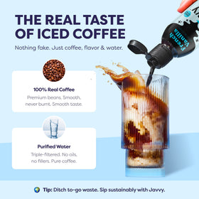 Cold brew setup with Javvy concentrate for a refreshing iced coffee.
