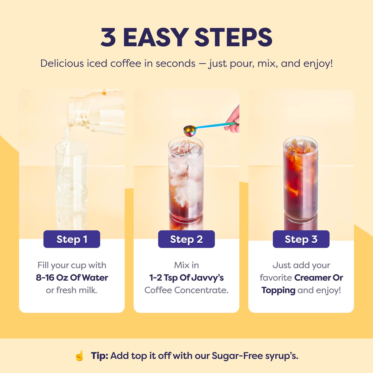Javvy coffee concentrate creates creamy foam for cappuccinos.