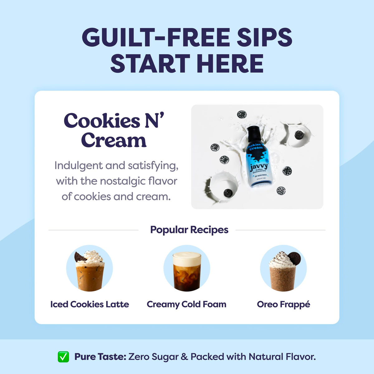 Javvy Coffee Concentrate five flavors display variety for any mood.