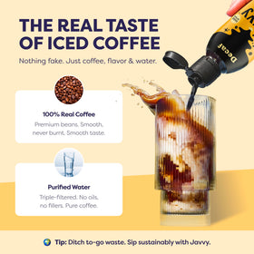 Javvy vanilla flavor bottle adds aroma and smooth sweetness.