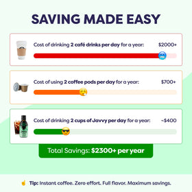 Hot Javvy coffee concentrate cup releasing rich aroma