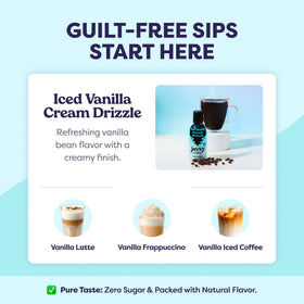Iced coffee served with Javvy Concentrate for a smooth, refreshing drink.