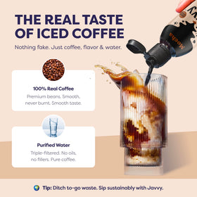 Javvy Coffee Concentrate Mocha with Arabica beans signals premium sourcing.