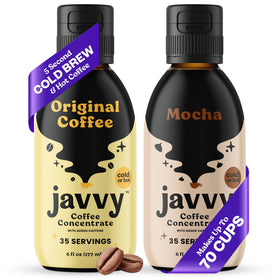 Javvy Coffee Concentrate Original bottle with smooth, bitterness-free taste for hot or cold drinks