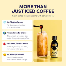 Javvy concentrate near ethically sourced arabica beans