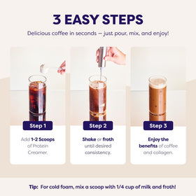 Javvy 11g collagen per serving graphic on tub lid