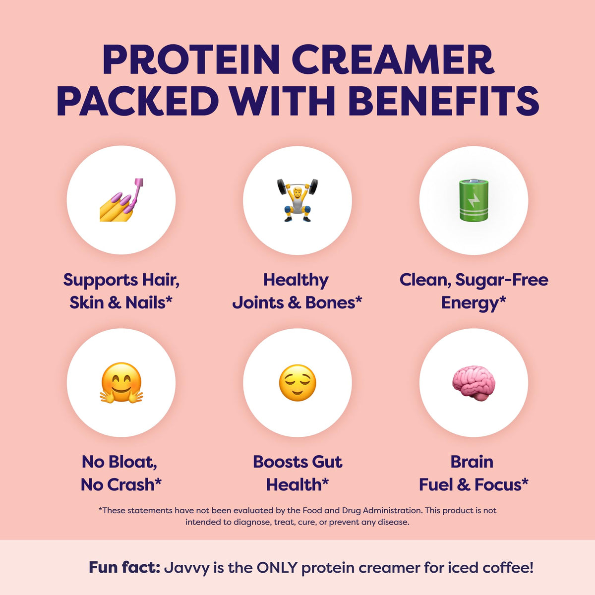 Javvy MCT energy creamer boost for hot or iced drinks with healthy fats.