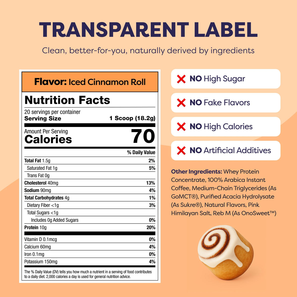 Javvy natural flavor label highlighting no artificial flavors