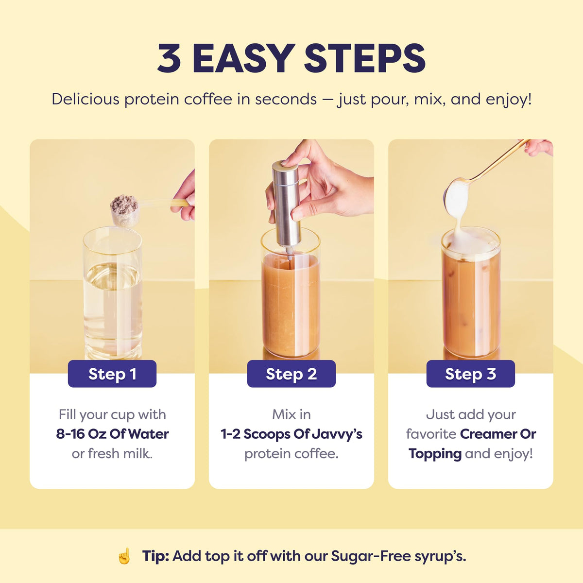 Javvy Original Protein Iced Coffee mug ideal for on the go caffeine