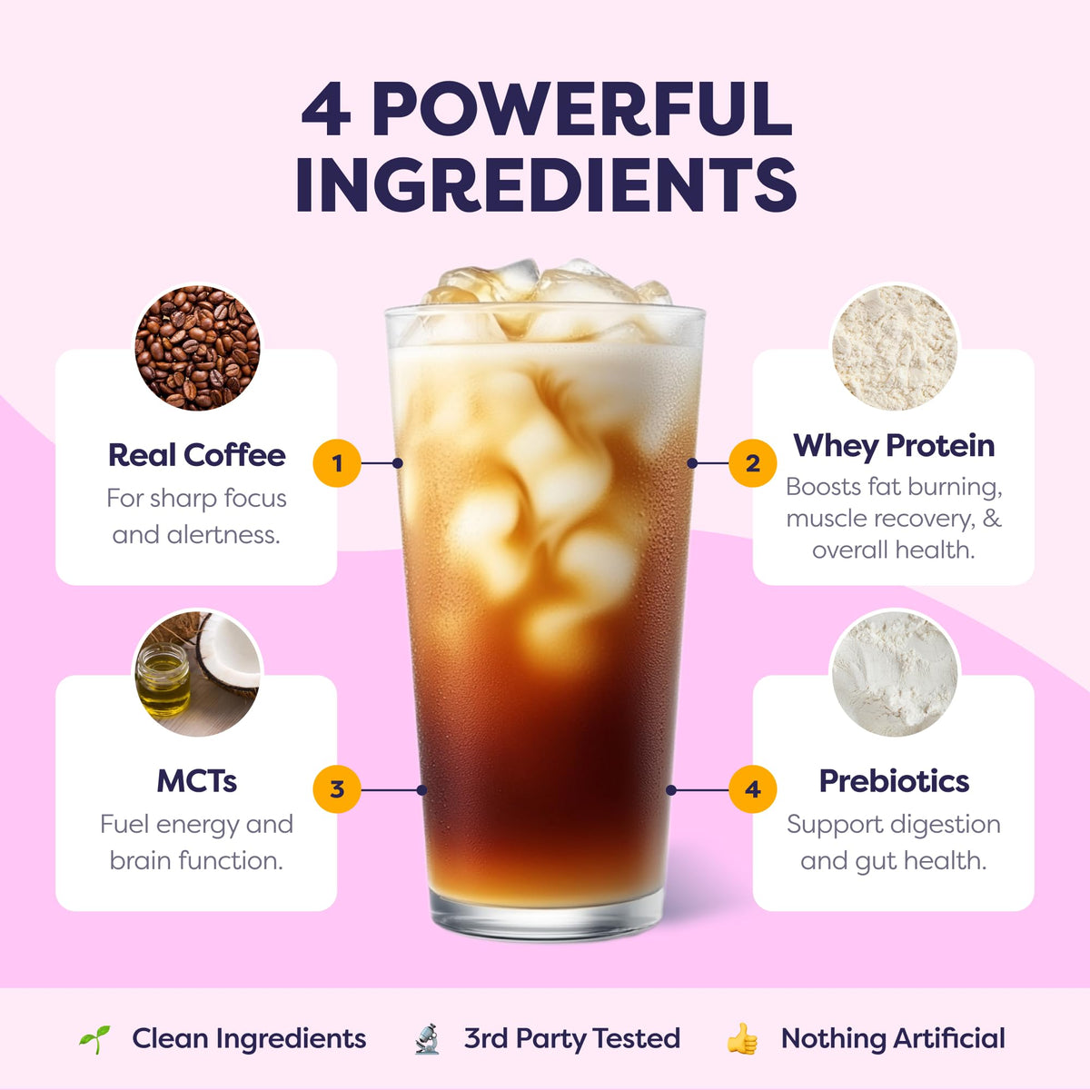Javvy ready-to-serve iced coffee in a glass for fast refreshment.
