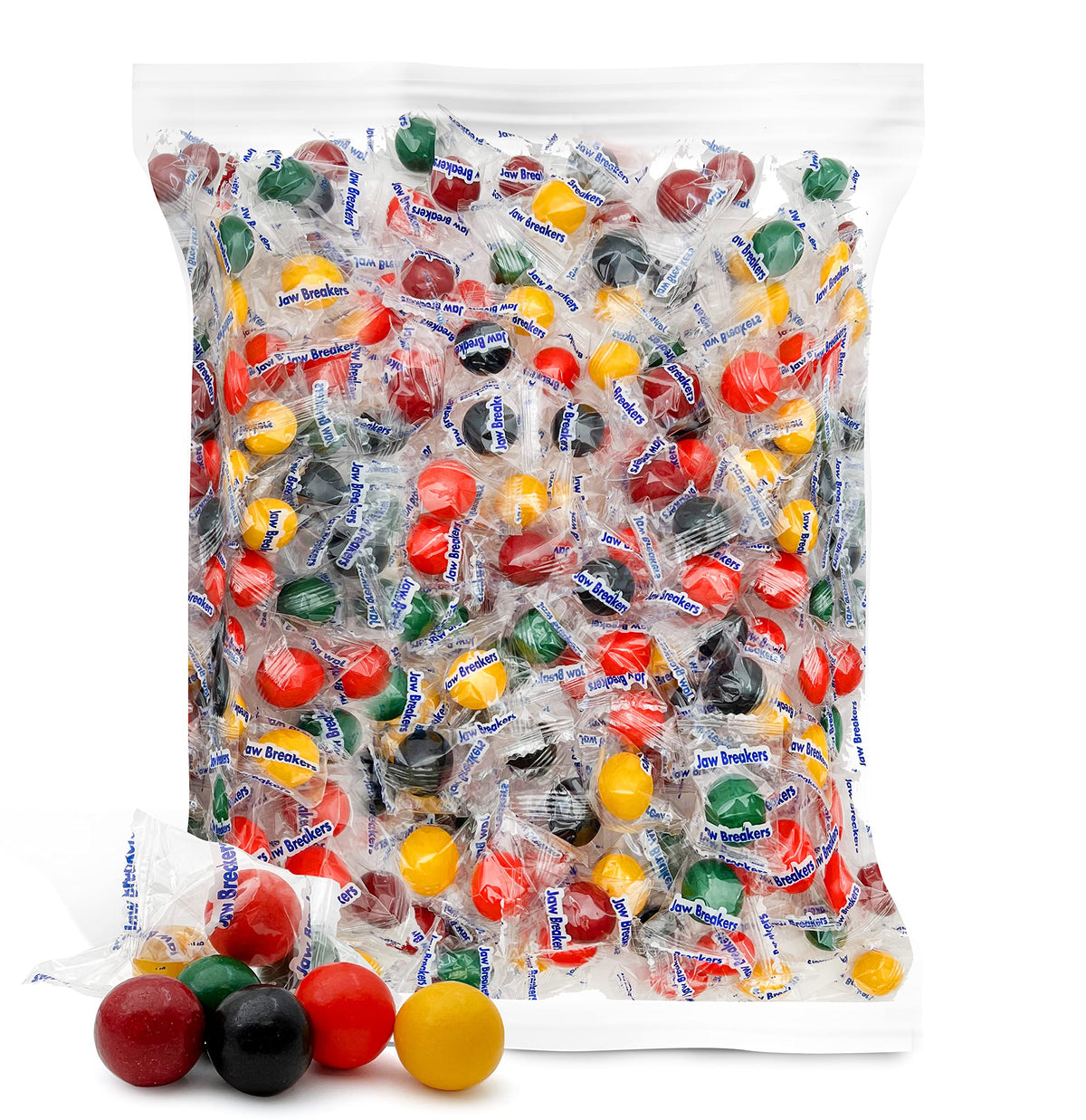 Assorted fruit flavors close-up showing colorful Jaw Breakers