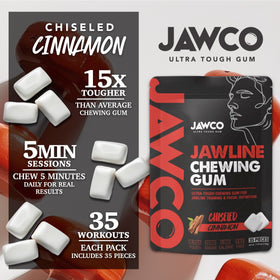 JAWCO chewing action close-up showing intense resistance for targeted jaw muscles.