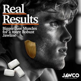 Compact JAWCO pack on shelf emphasizes travel-friendly facial fitness.