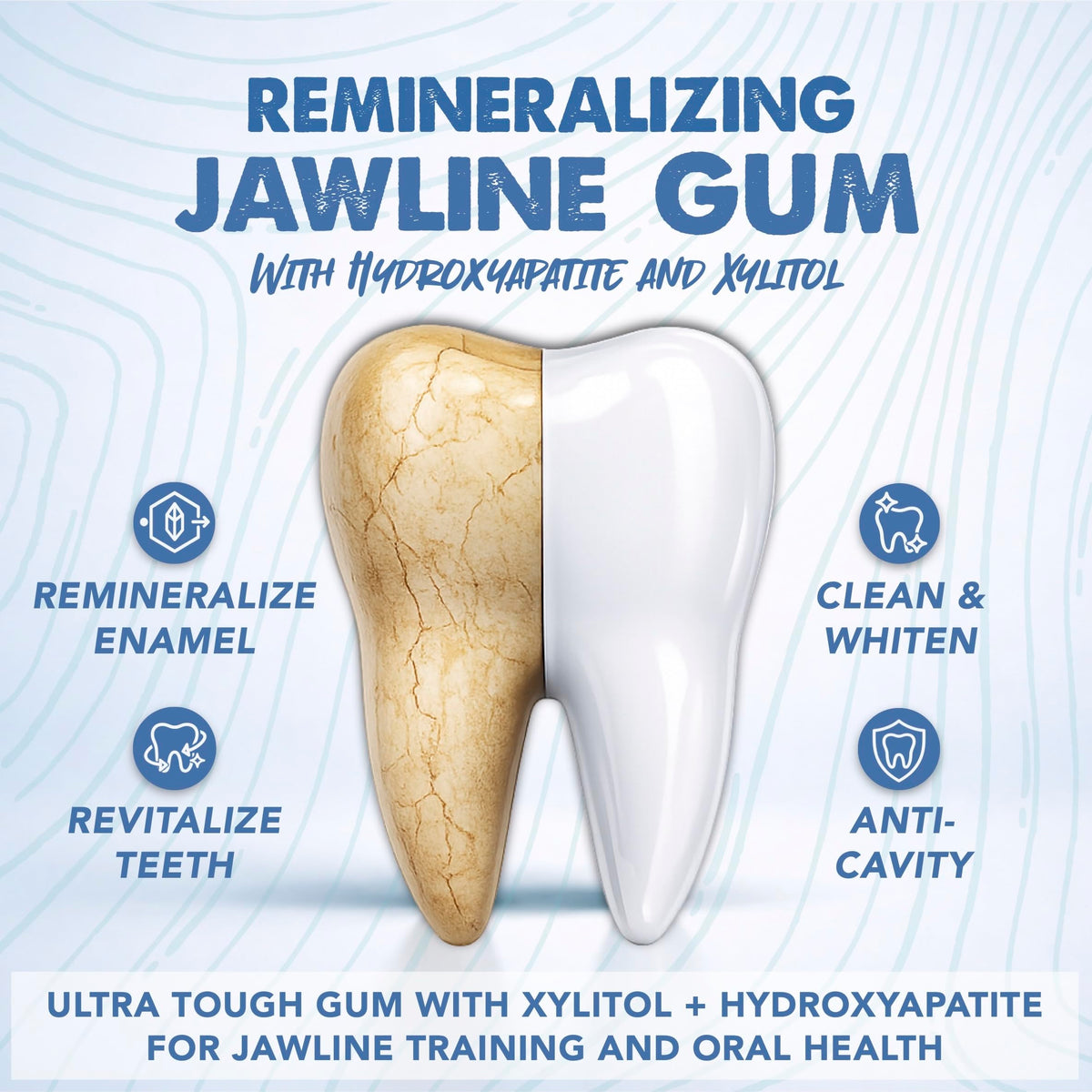 JAWCO minty breath after chew for lasting freshness.
