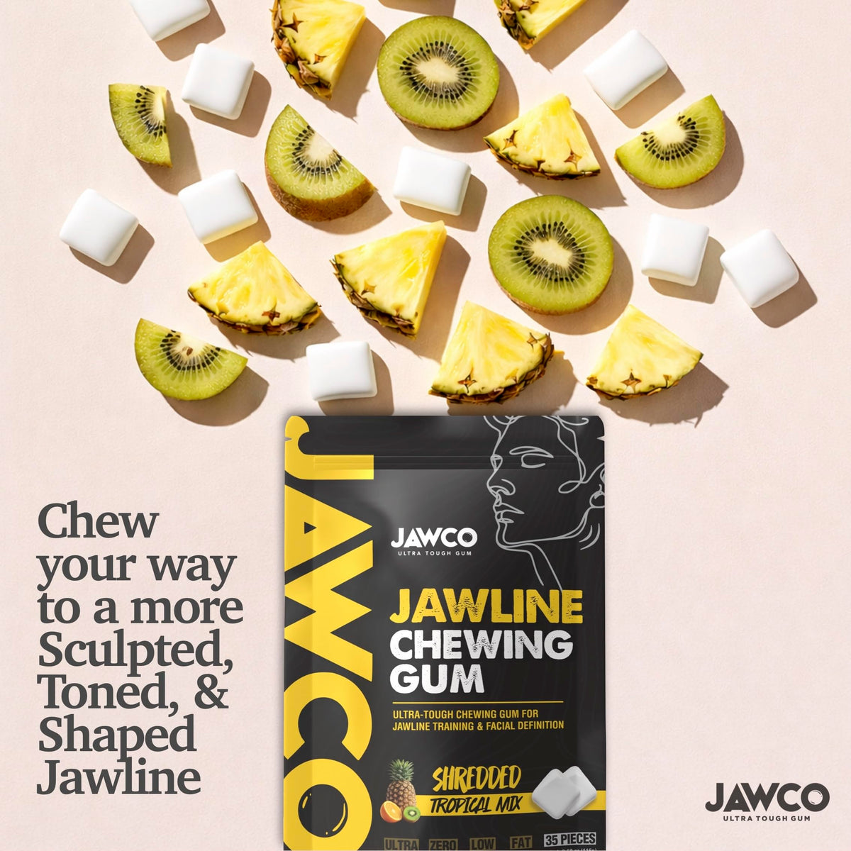 JAWCO refreshing flavor close-up indicates pleasant taste during workouts