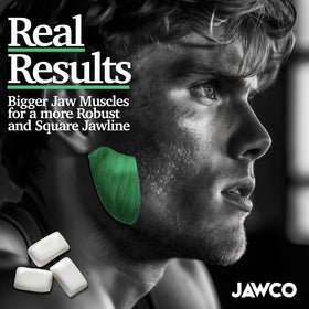 JAWCO shelf banner illustrates sugar-free nootropic gum option