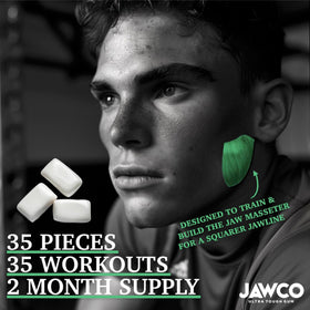 JAWCO label shows sugar-free vegan and aspartame-free formula