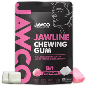 Jawco ultra-tough jawline gum pack demonstrates a durable jaw workout.