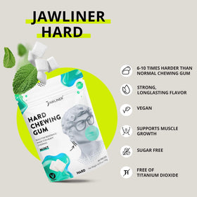 Jawliner chewing action close-up demonstrating sturdy resistance for focused jaw workouts