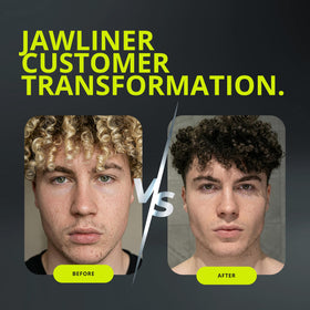 Jawliner packaging resealable bag shown for convenient, mess-free use.