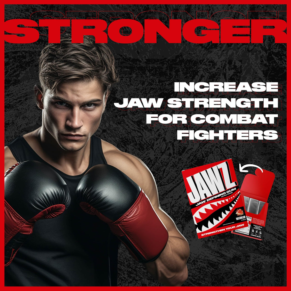Jawz Gum 120 pieces encourage short daily routines for definition.