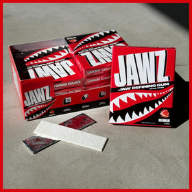 Jawz Gum chewed close-up highlighting facial toning benefits for daily use.
