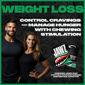 Vegan, sugar-free Jawz Gum Mint label on the pack.