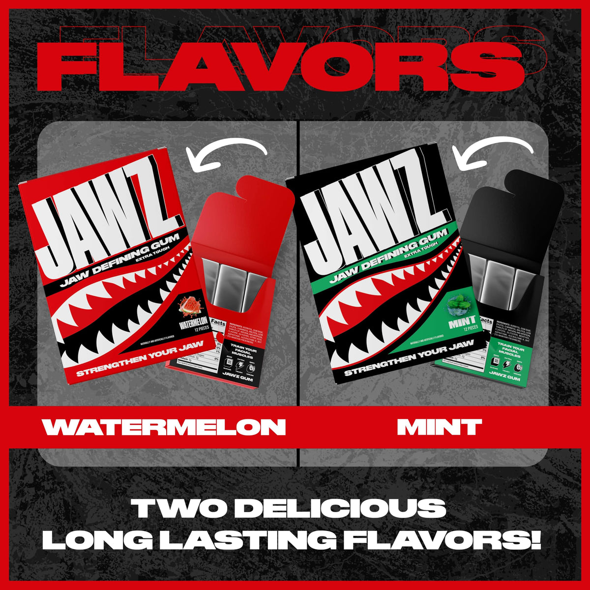 Jawz Gum travel-friendly packs fit into pockets for on-the-go workouts.