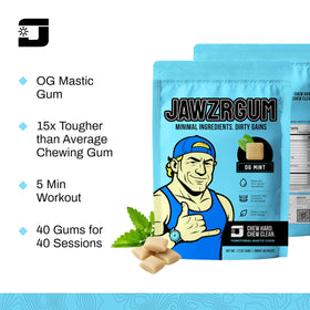 Mint aroma and crisp flavor during chewing Jawzrsize Gum