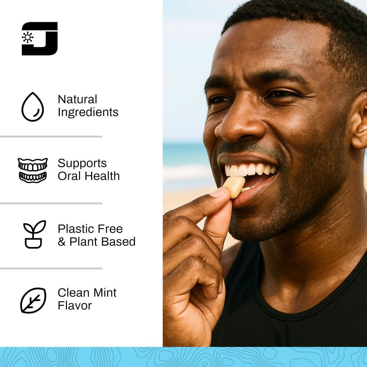 Close-up of Jawzrsize OG Mastic Gum texture for jaw exercises