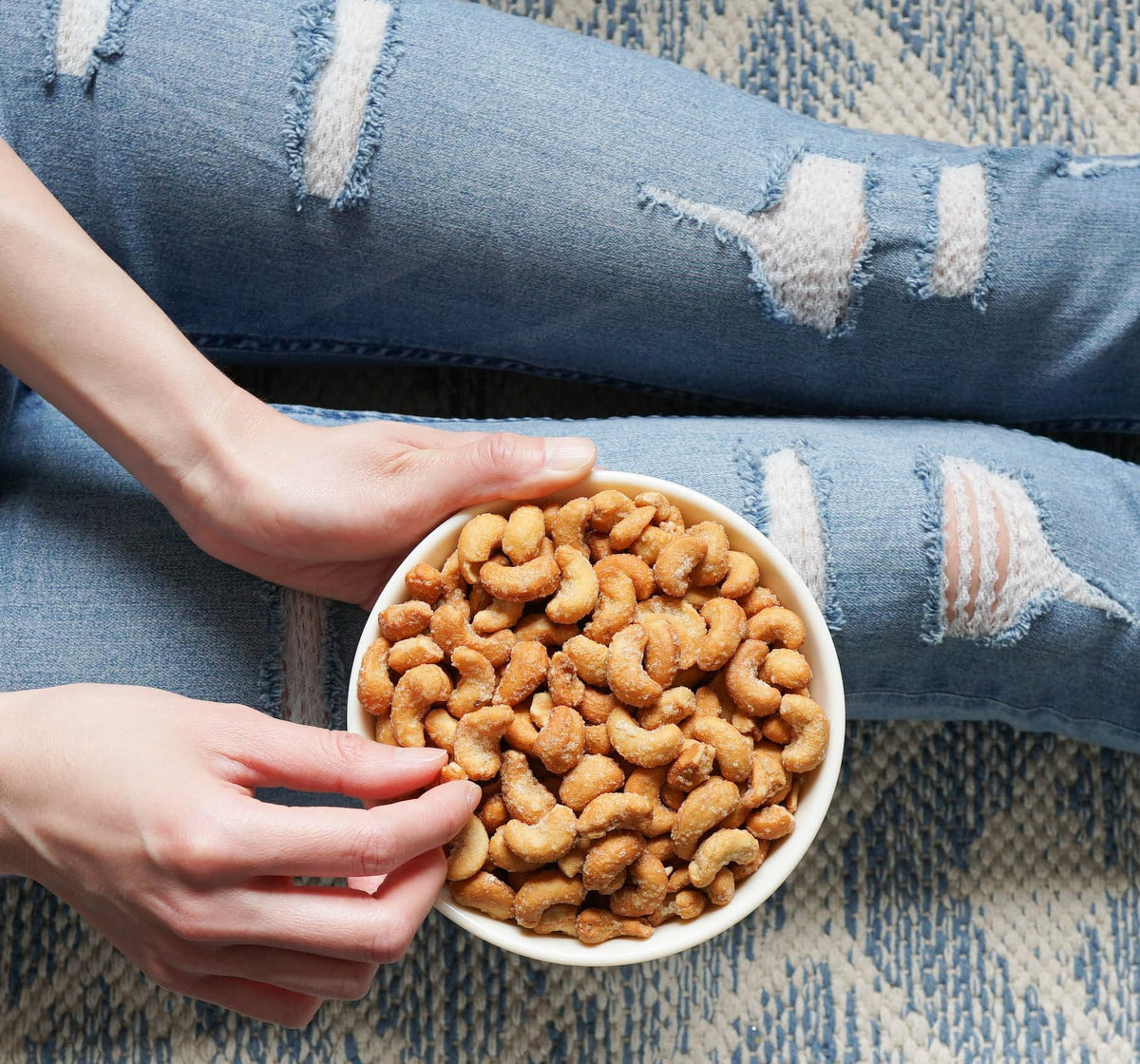 Dessert topping option with Jaybee's honey roasted cashews adding crunch